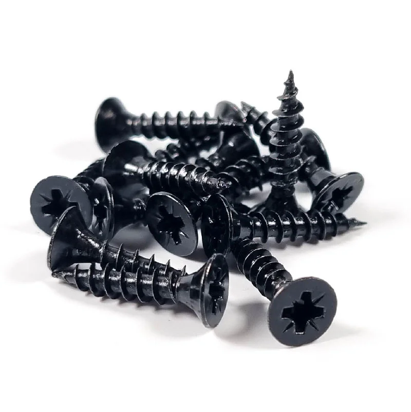 black chipboard screws